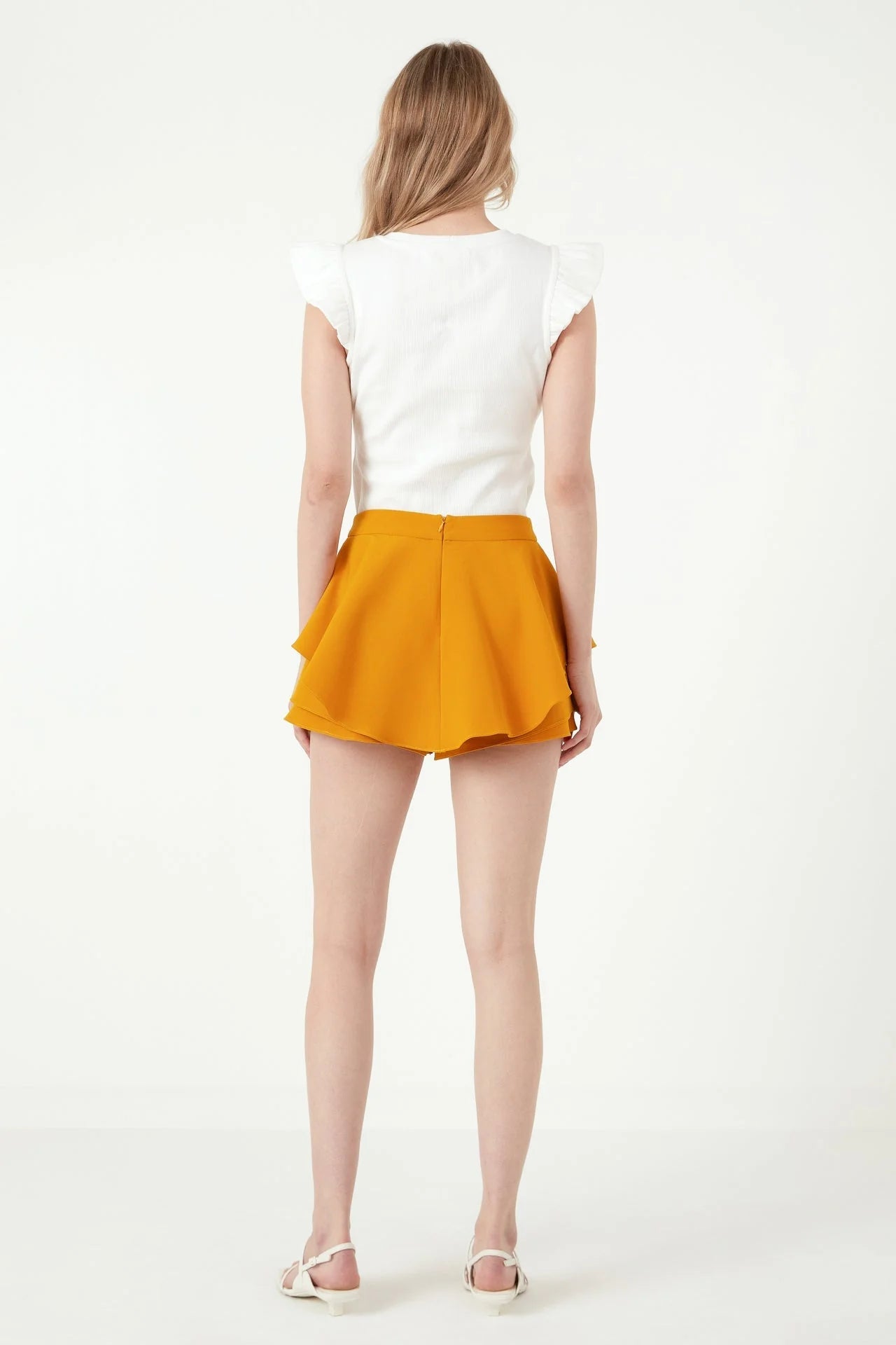 U-neckline Ribbed Knit Top