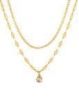 Layered CZ Pendant Necklace