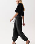 Freya Pull On Harem Pant - Black