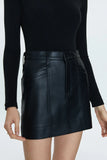 Pistola Tera High Rise Mini Skirt - Slate Black