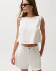 Rue Swing Crop Top- Off White