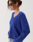 Kit V-Neck Pullover Sweater - Sapphire