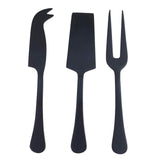 Matte Black Cheese Knives - Set of 3