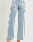 Fern Side Contrast Baggy Jean