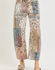 Earth Block Barrel Jean