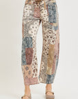Earth Block Barrel Jean