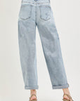 Katie Flower Patch Barrel Jeans
