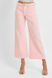 Lina Wide Leg Jean in Pink