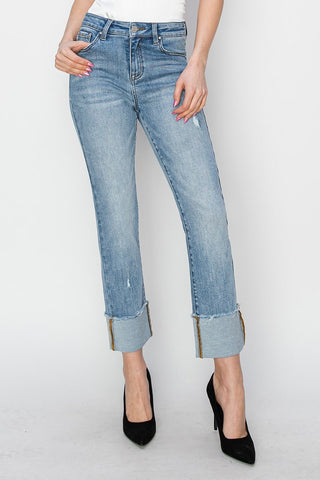 Rayne Cuffed Straight Jean