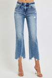 Noah Cropped Distressed Flare