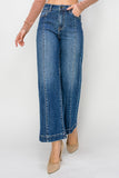 Marissa Seamed Wide Leg Jean Dark