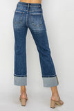 Rina Pintuck Cuffed Jean