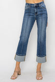 Rina Pintuck Cuffed Jean