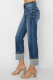 Rina Pintuck Cuffed Jean