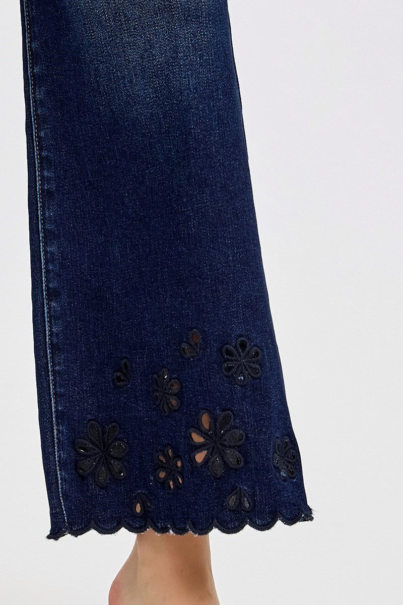 Floral Cutout Detail Jean