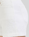 Elise High Rise Embroidered Shorts