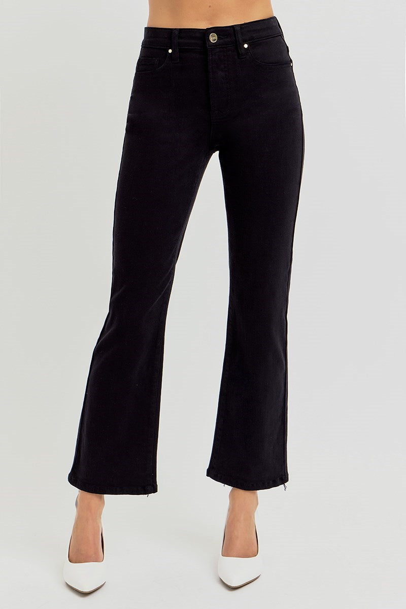 Risen Odette Crop Straight Pants — Black