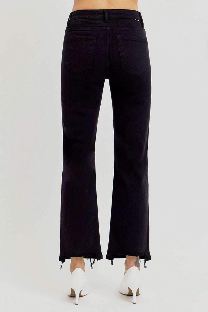 Risen Odette Crop Straight Pants — Black
