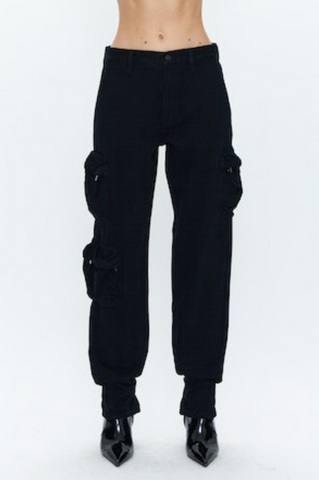 Bobbie Utility Ankle Cargo Jeans in Abyss