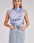 Rachel Halter Blouse in Blue Bell