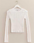 Nicole Ribbed Bell Sleeve