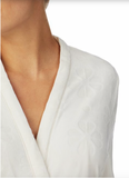 Floral Jacquard Plush Shawl Collar Long Sleeve Robe