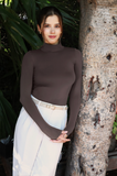 Kylie Seamless Mockneck Top