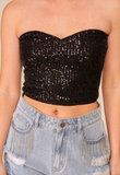 Micki Sequin Crop Top