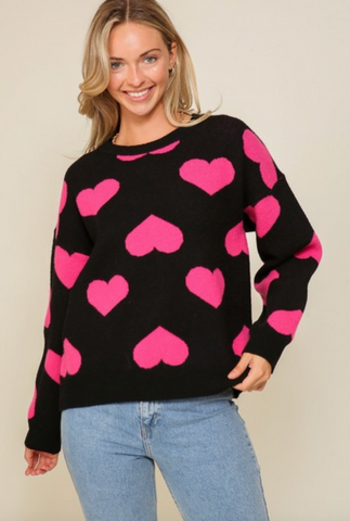 Love Struck Heart Sweater