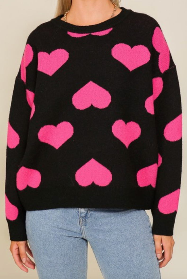 Love Struck Heart Sweater