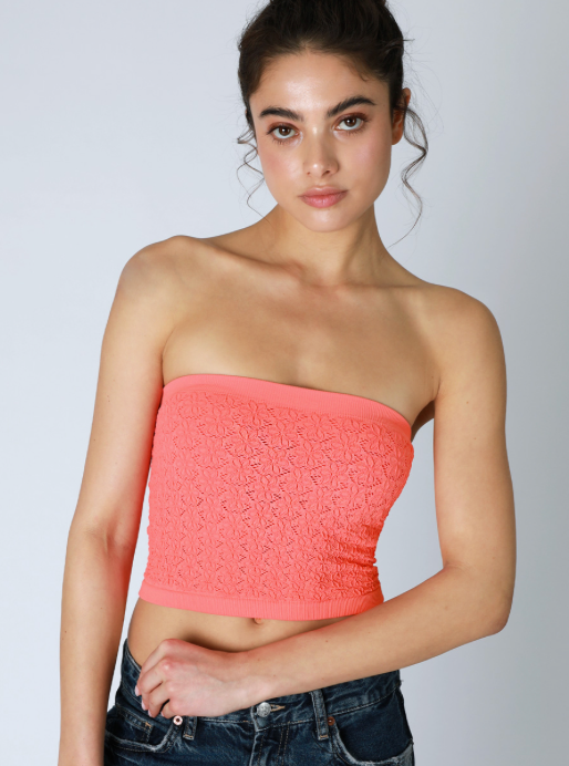 Fiona Floral Lace Tube Top