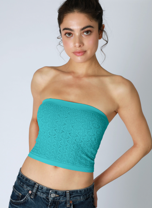 Fiona Floral Lace Tube Top
