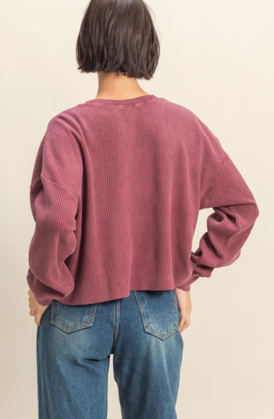 Maria Mineral Washed Waffle Top