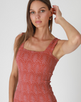 Lacey Textured Square Neck Tank