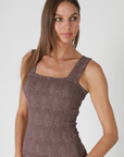Lacey Textured Square Neck Tank