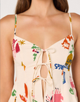 Alma Tie Front Top