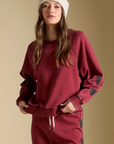 Kevvy Pullover Sweatshirt- Garnet