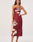 Annabeth Midi Dress- Red Floral