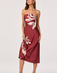 Annabeth Midi Dress- Red Floral