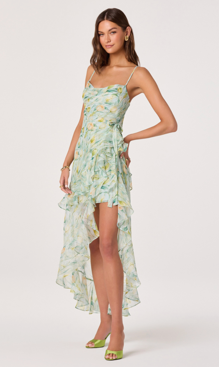 Candace Asymmetrical Ruffle Dress