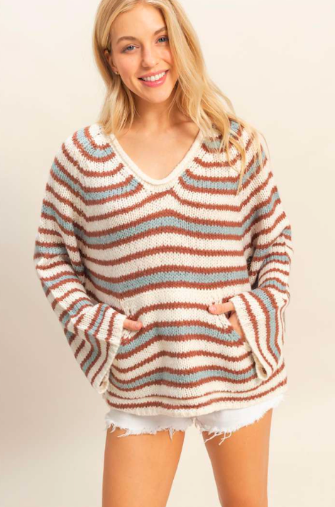 Pippy Stripe Knit Top