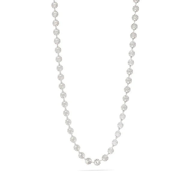 Sunburst Chain Necklace - Silver