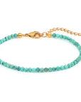 Sander Turquoise Beaded Anklet - Gold
