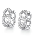 Anika Chain Huggie Hoop Earring - Silver