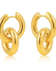 Solana Interlocking Hoop Earring - Gold