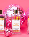 You're So F*cking Awesome - Glass Bottle Safety Matches - Pink/Yellow