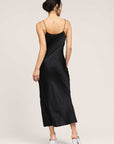 Camilla Silk Midi Dress in Brown