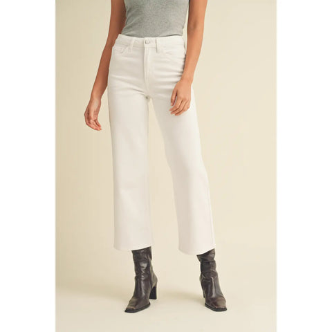 Minky Slim Wide Leg Jean