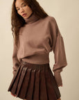 Mona Pleated Leather Skirt
