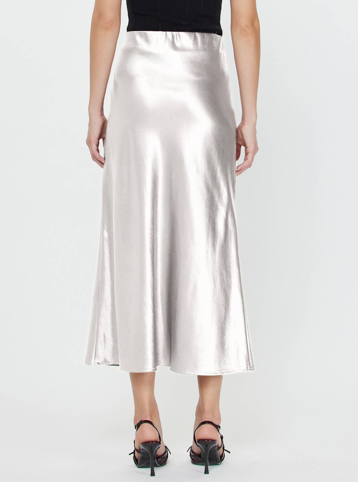 Satin Slip Midi Skirt